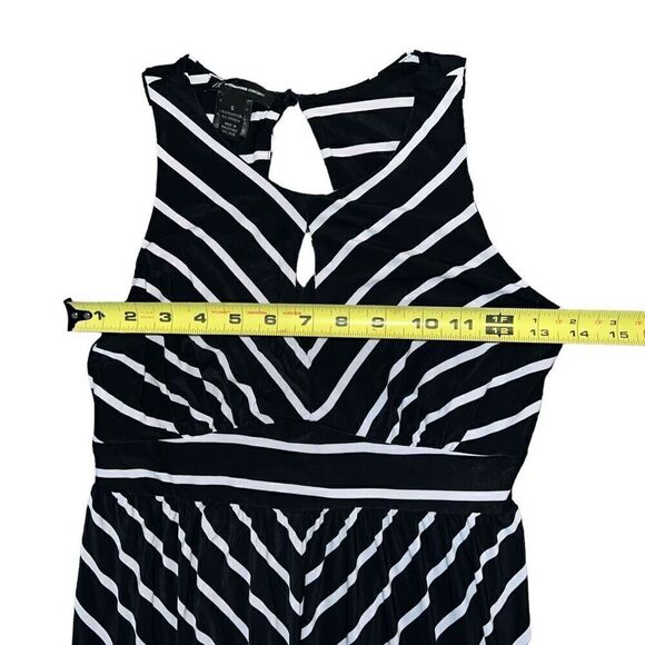 INC INTERNATIONAL CONCEPTS Black Striped Sleeveless Maxi Dress Sz S - Picture 4 of 8